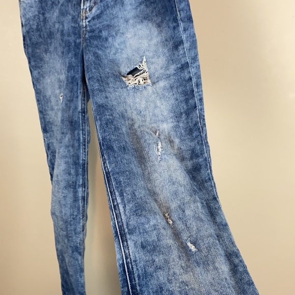 Express High Rise Leggings Acid Wash Jeans Size 4 - Picture 8 of 13